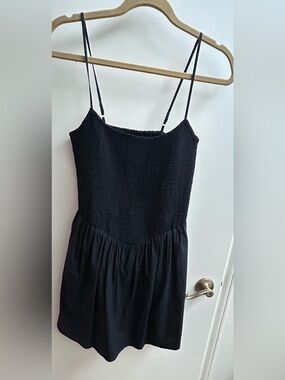 Abercrombie & Fitch Black Mini Dress. SZ Large. Smoked Adjustable Strapless